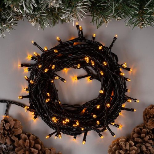 Гирлянда светодиодная "Шнур" 100LED 220В Желтая IP44 10м картинка 